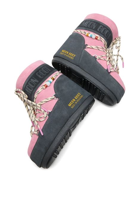 icon low suede beads boots woman grey and rose MOON BOOT | 80D1409730HJ05